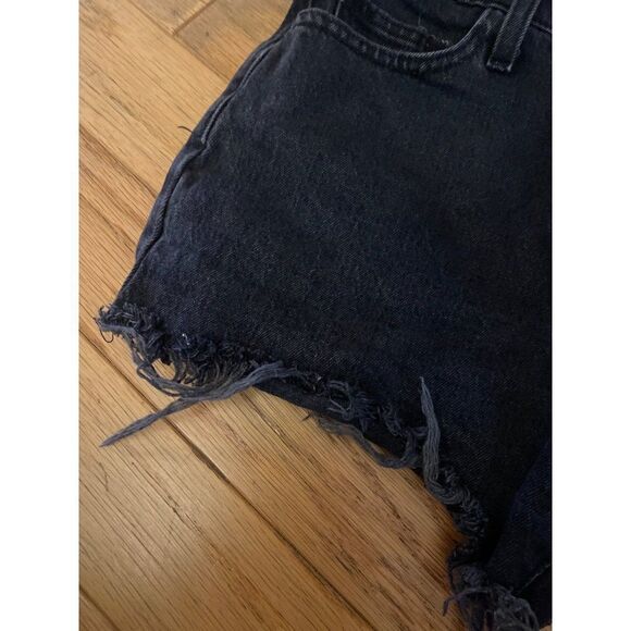 Universal Thread womens black highest rise shortie short distressed frayed hem 0 - Picture 3 of 8